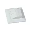 SYNERGY21 Keystone Module Carrier Flush-Mount for 2xTP Module Pure White Round S216330V3