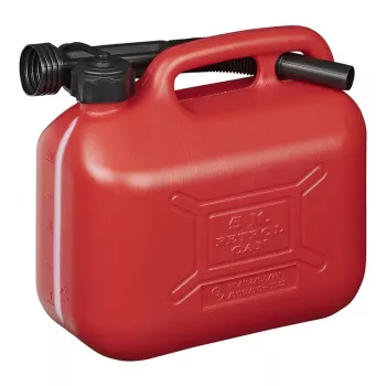 IWH 087694 5 L HDPE Fuel Canister with Flexible Spout, Red