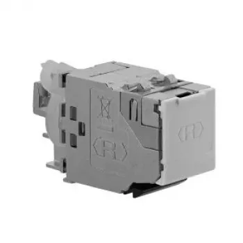 Rutenbeck Cat.8.1 Keystone Module, 1xRJ45, Shielded, Tool-Free, 40/25/10G, Class I 13900306