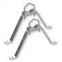 WEIß MHZ2060 Wall Mount Set Steel 20 cm White (39062)