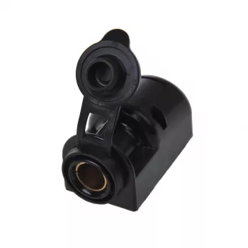 IWH Surface-Mount DIN Socket 12/24V 16A Black 019009