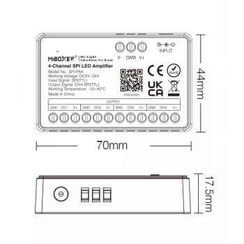 Synergy 21 Pixel LED Controller SPI-Serie 4-Channel Amplifier/Repeater (SPI-PA4)