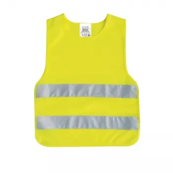 IWH 453502 Children's High-Visibility Safety Vest EN 1150, Fluorescent Yellow, Hook-and-Loop Closure, Unisex