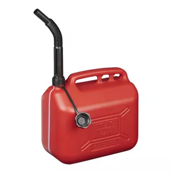 IWH 087695 10 L Red HDPE Fuel Canister with Flexible Spout and Child Safety Lock