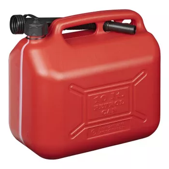 IWH 087695 10 L Red HDPE Fuel Canister with Flexible Spout and Child Safety Lock