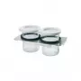 EMAG EM-30DG Glass Food Storage Container Set, 3.0 L + 2 x 0.6 L, Borosilicate Glass, Leak-Proof, Airtight, Dishwasher Safe