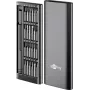 Goobay 77836 Precision Screwdriver Set 24-Piece with Magnetic Bit Holder