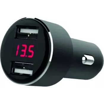 IWH Dual USB Car Charger with Voltage Display 4.8A (019062)