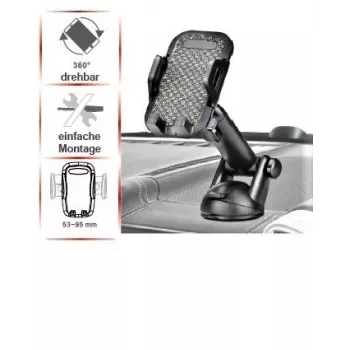 IWH 019262 Universal Smartphone Car Mount with Suction Cup and Flexible Gooseneck