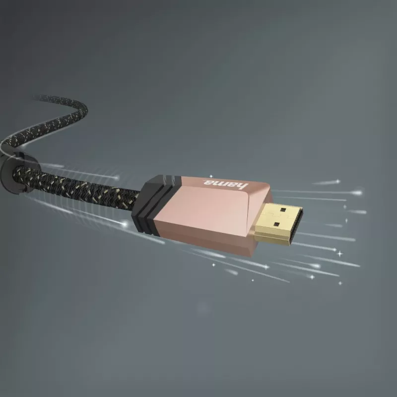 Hama 00205024 HDMI Cable 0.75 m HDMI Type A (Standard) Black, Pink