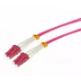 Tecline HD Fiber Optic Patch Cable, 50/125 µm, Multimode OM4, LC Duplex to LC Duplex, Heather Violet, 15 m (798LL15)