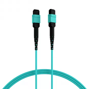 EFB MTP Female to MTP Female 12-Fiber OM3 Patch Cable, LSZH Aqua, Type A, 0.5 m MTPF12MTPFOM3-0,5-A