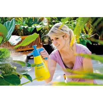 GLORIA Hobby 100 Hand Pressure Sprayer 1.3 L Blue Yellow Plastic Brass/Plastic 3 bar 000015.0000