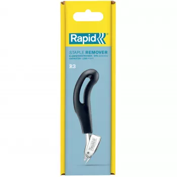 RAPID TOOLS R3 Plier-Style Staple Remover, Silver/Black, Steel Jaws, Ergonomic Grip 5001701