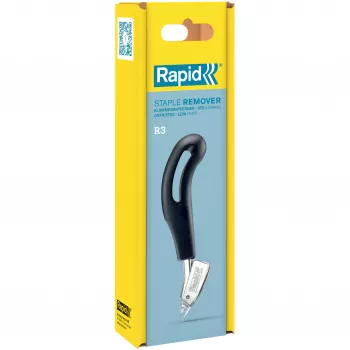 RAPID TOOLS R3 Plier-Style Staple Remover, Silver/Black, Steel Jaws, Ergonomic Grip 5001701