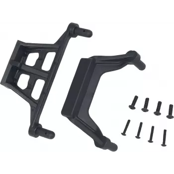 Reely RE-5690556 Body Mount Set for 1:10 RC Cars (4 Mounts, 8 Clips, Black)