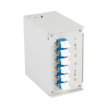 EFB Elektronik DIN Rail Box OS2 6x LC-Duplex Coupler without Pigtails (BHS60921.6)