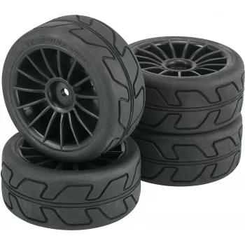 Reely 1:10 Street Model Complete Wheels Speed 15-Spoke Black 4 pcs (RE-6571848)