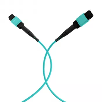 EFB Elektronik MPO-PLUS Female to MPO-PLUS Female Patch Cable, OM3 Multimode, 12 Fibers, Type B, LSZH Aqua, 5m MPOF12MPOFOM3-5