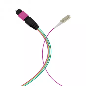 EFB Elektronik MPO-PLUS (M)-LC Fanout Cable OM4 12 Fibers Type B LSZH Erika-Violet 1m MPOM12LCOM4-1