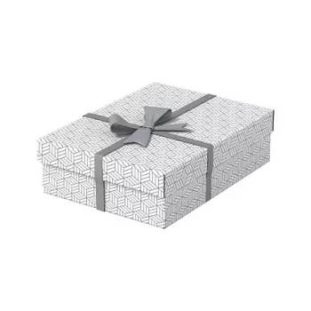 LEITZ Home M Storage & Gift Box Set of 3, White, 100% Recycled Corrugated Cardboard, Removable Lid 628284