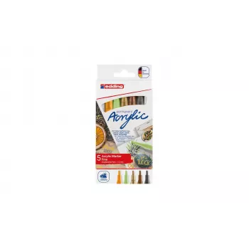 Edding 5300 Acrylic Marker Set Fine Tip 5 Assorted Colours 4-5300-5S-1