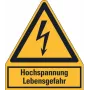 HEIN Industrieschilder 172863 High Voltage Danger to Life Warning Combination Sign, Plastic