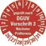 HEIN Industrieschilder DGUV V3 Inspection Label NP26-31, Round 20 mm, Permanent Adhesive, White, 500/Roll 185658
