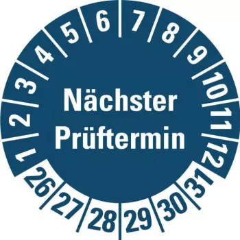 HEIN Industrieschilder Inspection Sticker NP26-31 Blue Round 20mm 500/Roll (185778)