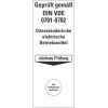 HEIN 178140 Inspection Label for DIN VDE 0701-0702, Self-Adhesive, Yellow, 50 x 25 mm, 100 Labels