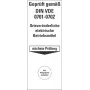 HEIN 178140 Inspection Label for DIN VDE 0701-0702, Self-Adhesive, Yellow, 50 x 25 mm, 100 Labels