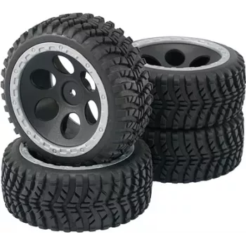 Reely 1:10 Buggy Complete Wheels Fighter Hole Design Black 2 pcs (RE-6549732)