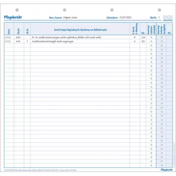 BOI Care Report Forms, 50 Sheets, DIN A4, 80 gsm, White (9206-00453)