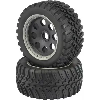 Reely 1:6 Buggy Complete Wheels V-Block 6-Spoke Black 1 pc (RE-6478860)