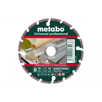 Metabo UP Professional 626873000 Diamond Cutting Blade 76 mm x 10 mm, Turbo Rim, Dry Cutting, 1 Piece