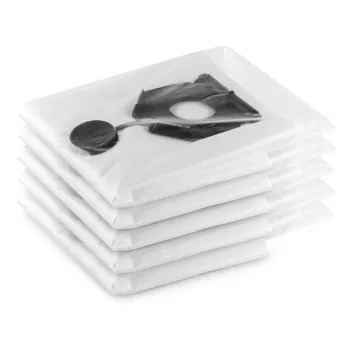 Kärcher Professional 2.889-183.0 Safety Filter Bag, 5-Pack, White Fleece, for NT 30/1, NT 35/1, NT 40/1, NT 45/1, NT 50/1