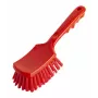 Haug Bürsten FC88201 Hand Cleaning Brush, Red Polypropylene Body, Polyester Bristles, Medium, Autoclavable
