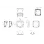 Bopla BoPad BOP 1212 P-9016-SET Display Enclosure 122 x 118 x 57.60 mm ABS White (RAL 9016) 35112076.HMT1