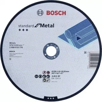 Bosch Standard for Metal 2608619769 Cutting Disc 180 mm x 3 mm x 22.23 mm, Aluminum Oxide, 1 Piece