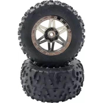 Reely Complete Wheels RE-6622380 (2 pcs, 65 mm, 12 mm Hex) for 1:10 RC Cars