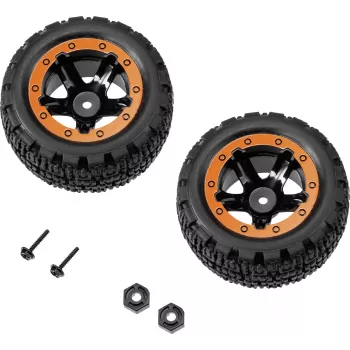 Reely RE-7042668 1:10 On-Road Wheel Set (2 pcs, 65 mm, 12 mm Hex, Black)