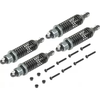 Reely RE-7083021 Aluminium Oil-Filled Shock Absorber Set (2 pcs, 90 mm, Blue)