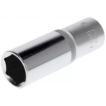 GEDORE red 1/2 Inch Drive 19 mm Hex Long Socket, 77 mm Length, Chrome Vanadium R61001914