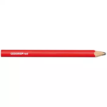 Gedore RED 3301432 Carpenter's Pencil, Oval, Red, 175 mm, 12-Pack