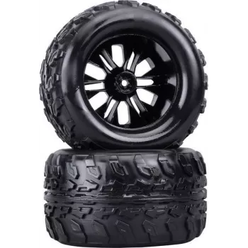Reely 1:10 Monstertruck Complete Wheels Black 2 pcs (RE-6747333)