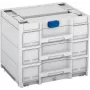 TANOS Systainer³ Sortainer/3 M 337 Modular Parts Organizer with 3 Drawers, ABS Plastic, Light Grey/Anthracite, 396 x 330 x 296 mm 83000874