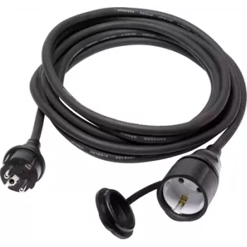 Sygonix SY-5044438 Power Extension Cable 16 A Black 3 m