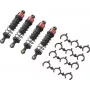 Reely 1:10 Aluminium Oil Pressure Shock Absorber Red (Metallic) with Black Springs 80 mm 1 pc (RE-7409277)