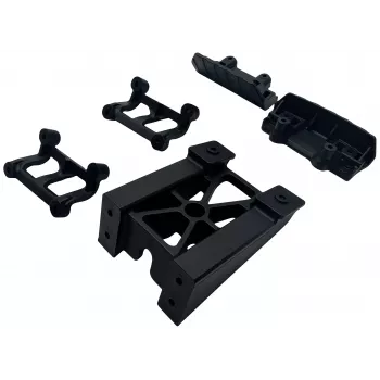 Reely RE-9043710 Bumper Set for 1:10 RC Cars (Front & Rear, Black)