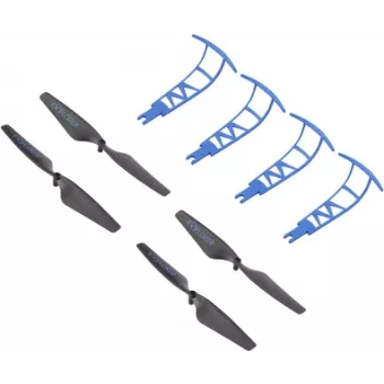 Reely Multicopter Propeller Set for Marathon Drone (RE-9263712) - 4x 3-Blade 5 inch Props, 2CW/2CCW, Black